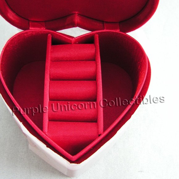 Swarovski Crystal Red Heart Jewelry Trinket Box - Picture 3 of 7